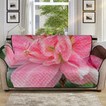 Pink Amaryllis Print Sofa Protector