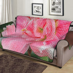 Pink Amaryllis Print Sofa Protector