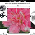 Pink Amaryllis Print Sofa Protector