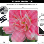 Pink Amaryllis Print Sofa Protector