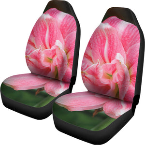 Pink Amaryllis Print Universal Fit Car Seat Covers