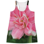 Pink Amaryllis Print Women's Racerback Tank Top