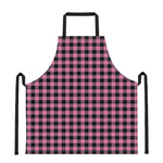 Pink And Black Buffalo Check Print Apron