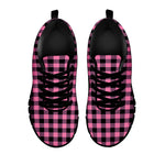 Pink And Black Buffalo Check Print Black Sneakers