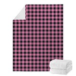 Pink And Black Buffalo Check Print Blanket