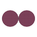 Pink And Black Buffalo Check Print Car Coasters