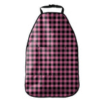 Pink And Black Buffalo Check Print Car Seat Organizers