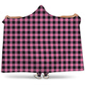 Pink And Black Buffalo Check Print Hooded Blanket