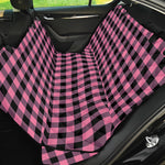 Pink And Black Buffalo Check Print Pet Car Back Seat Cover