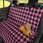 Pink And Black Buffalo Check Print Pet Car Back Seat Cover