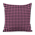 Pink And Black Buffalo Check Print Pillow Cover