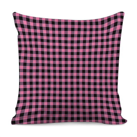 Pink And Black Buffalo Check Print Pillow Cover