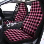 Pink And Black Buffalo Check Print Universal Fit Car Seat Covers