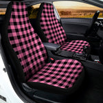 Pink And Black Buffalo Check Print Universal Fit Car Seat Covers