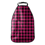 Pink And Black Buffalo Plaid Print Car Seat Organizers