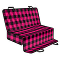 Pink And Black Buffalo Plaid Print Pet Car Back Seat Cover