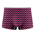 Pink And Black Chevron Pattern Print Men's Boxer Briefs