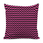 Pink And Black Chevron Pattern Print Pillow Cover