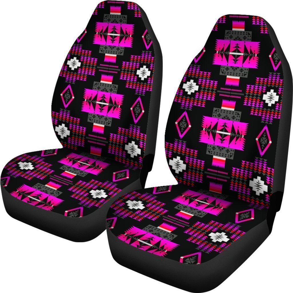 Pink And Black Native Tribal Universal Fit Car Seat Covers GearFrost