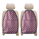 Pink And Black Polka Dot Pattern Print Car Seat Organizers