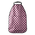Pink And Black Polka Dot Pattern Print Car Seat Organizers