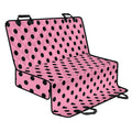Pink And Black Polka Dot Pattern Print Pet Car Back Seat Cover