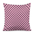 Pink And Black Polka Dot Pattern Print Pillow Cover
