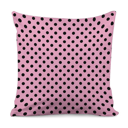Pink And Black Polka Dot Pattern Print Pillow Cover