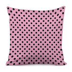Pink And Black Polka Dot Pattern Print Pillow Cover