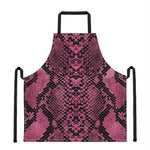 Pink And Black Snakeskin Print Apron