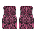 Pink And Black Snakeskin Print Front Car Floor Mats