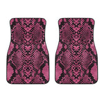Pink And Black Snakeskin Print Front Car Floor Mats