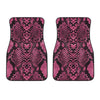 Pink And Black Snakeskin Print Front Car Floor Mats