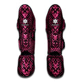 Pink And Black Snakeskin Print Muay Thai Shin Guards