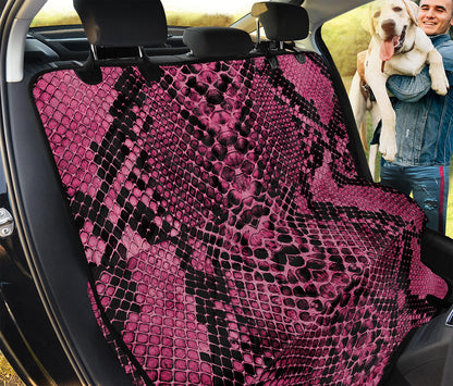 Pink And Black Snakeskin Print Pet Car Back Seat Cover