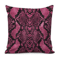 Pink And Black Snakeskin Print Pillow Cover