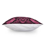 Pink And Black Snakeskin Print Pillow Cover