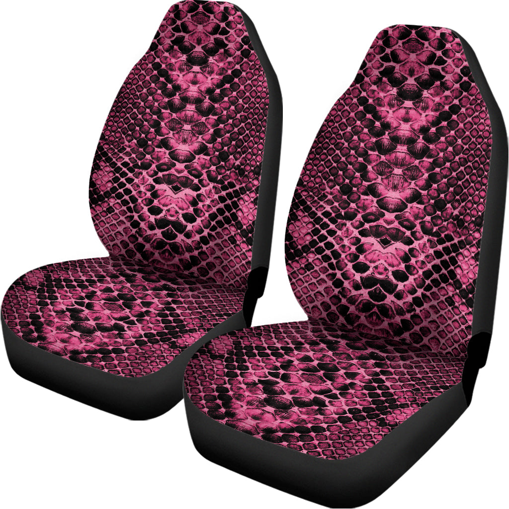 Pink And Black Snakeskin Print Universal Fit Car Seat Covers
