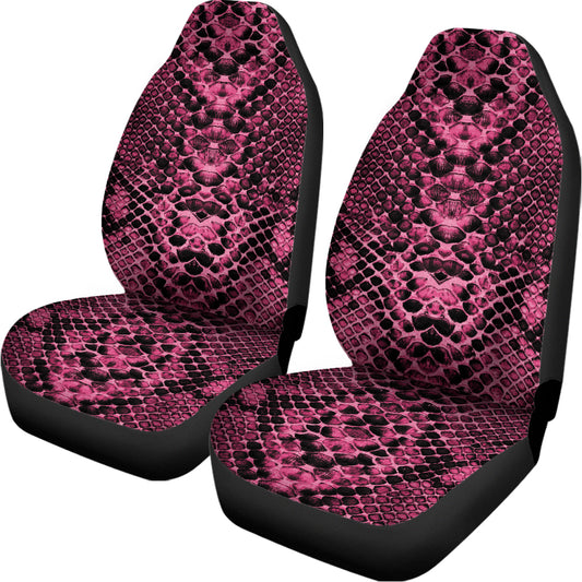 Pink And Black Snakeskin Print Universal Fit Car Seat Covers