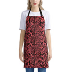 Pink And Black Tiger Stripe Print Apron