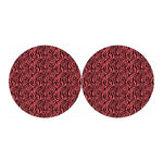 Pink And Black Tiger Stripe Print Car Coasters