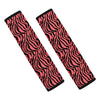 Pink And Black Tiger Stripe Print Car Seat Belt Covers