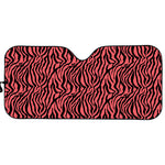 Pink And Black Tiger Stripe Print Car Sun Shade