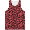 Pink And Black Tiger Stripe Print Men's Tank Top