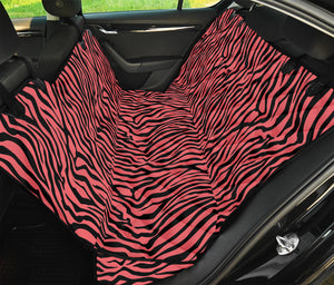 Pink And Black Tiger Stripe Print Pet Car Back Seat Cover