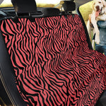 Pink And Black Tiger Stripe Print Pet Car Back Seat Cover