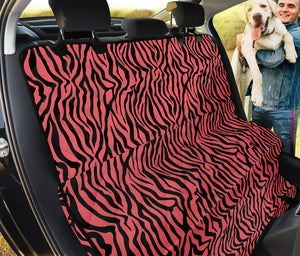 Pink And Black Tiger Stripe Print Pet Car Back Seat Cover