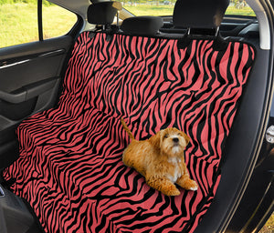 Pink And Black Tiger Stripe Print Pet Car Back Seat Cover