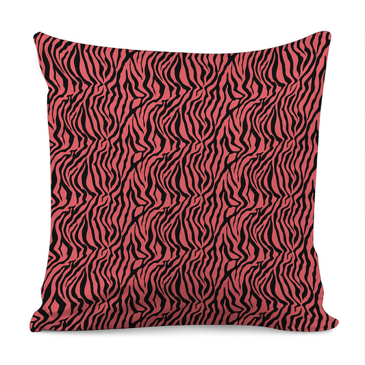 Pink And Black Tiger Stripe Print Pillow Cover