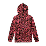 Pink And Black Tiger Stripe Print Pullover Hoodie